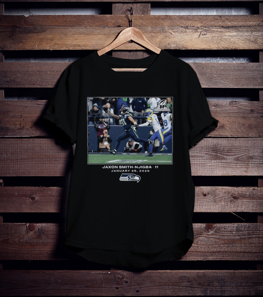 Seattle Seahawks Jaxon Smith Njigba 11 NFC Champions 2023 T-Shirt