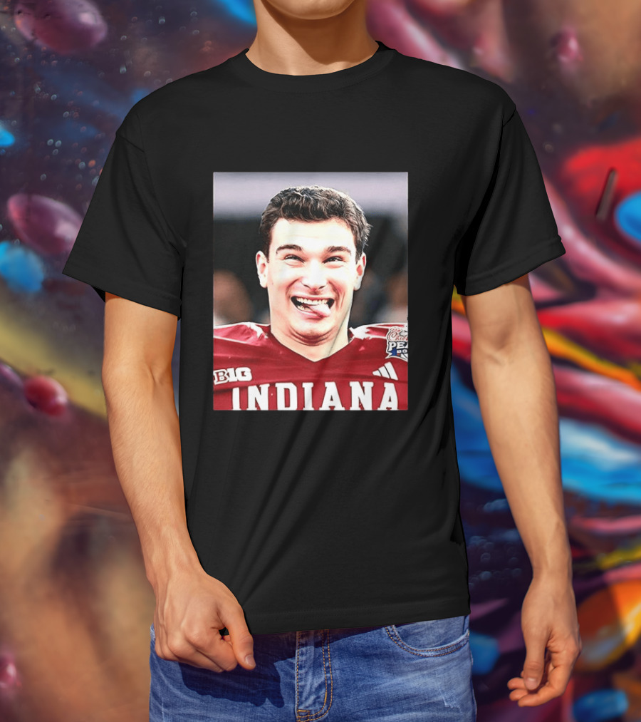 Indiana Hoosiers Fernando Mendoza NCAA Football Celebration Big Ten Championship Peachtree Bowl T-Shirt
