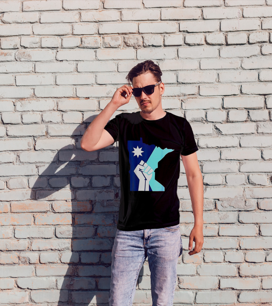 Protest Fists Resist Minnesota Map Star T-Shirt