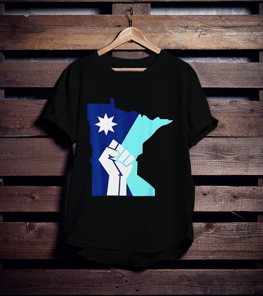 Protest Fists Resist Minnesota Map Star T-Shirt
