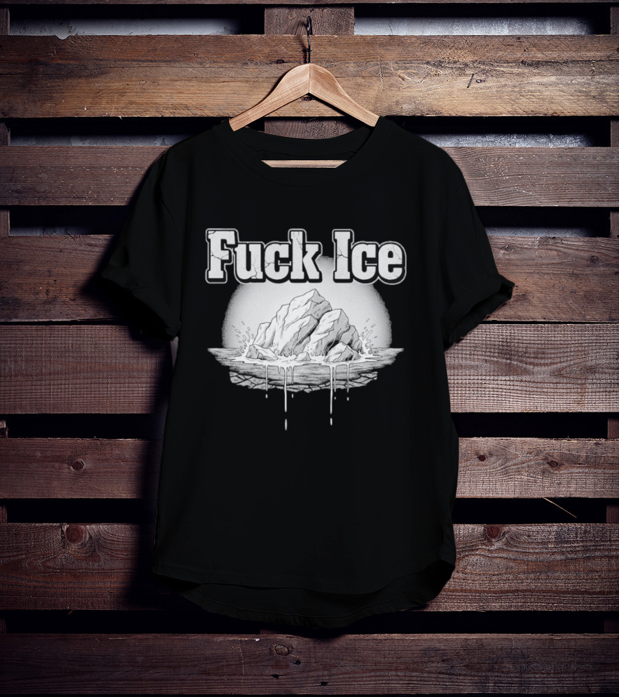 Iceberg Statement Bold Typography Ice Melting T-Shirt