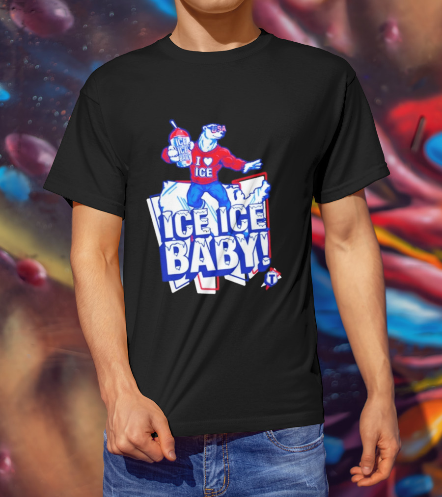 Tatum I Love Ice Ice Baby USA Polar Bear T-Shirt