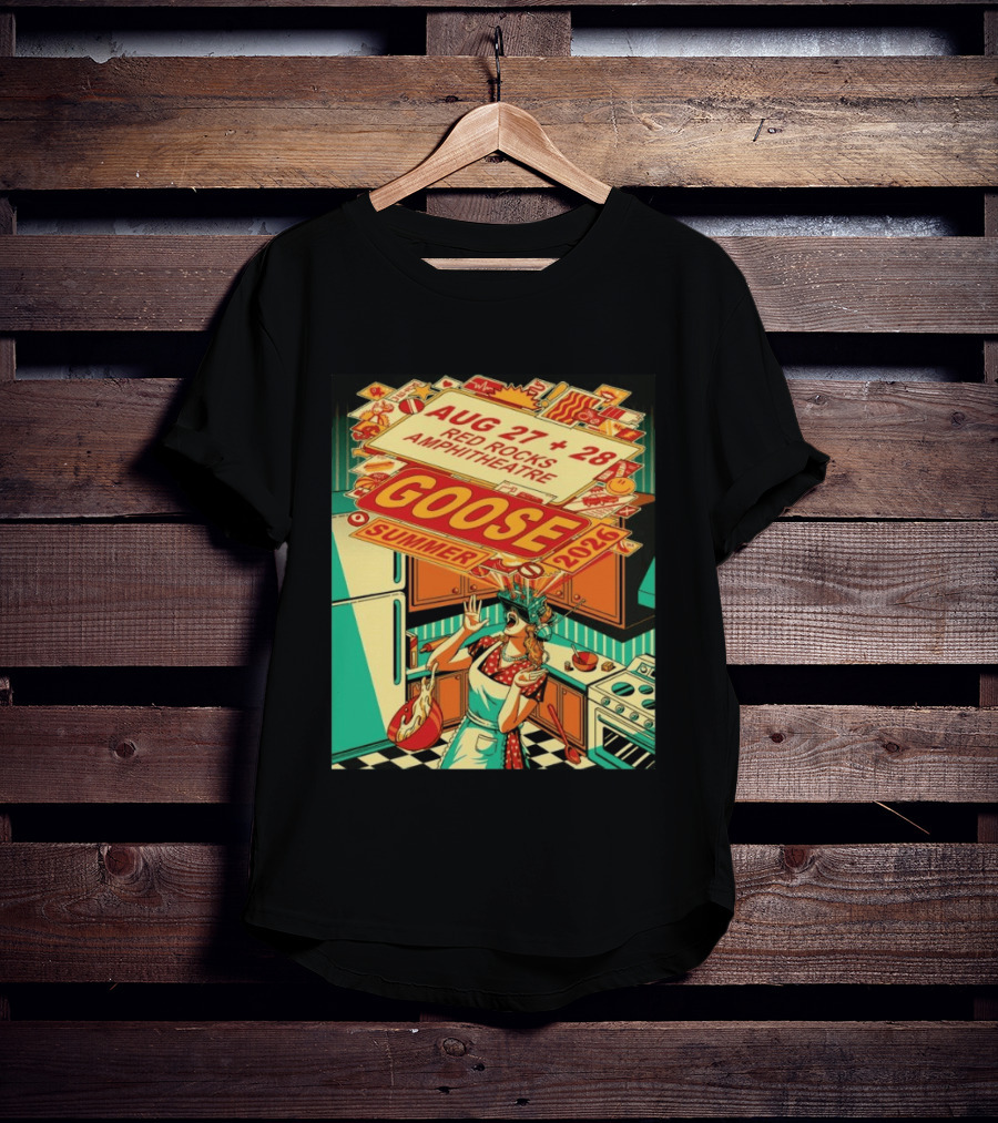 Goose Summer 2026 Aug 27 28 Red Rocks Amphitheatre Morrison CO T-Shirt