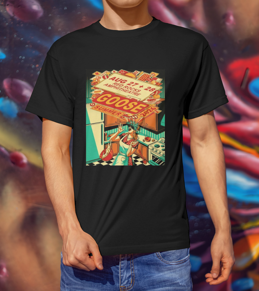 Goose Summer 2026 Aug 27 28 Red Rocks Amphitheatre Morrison CO T-Shirt
