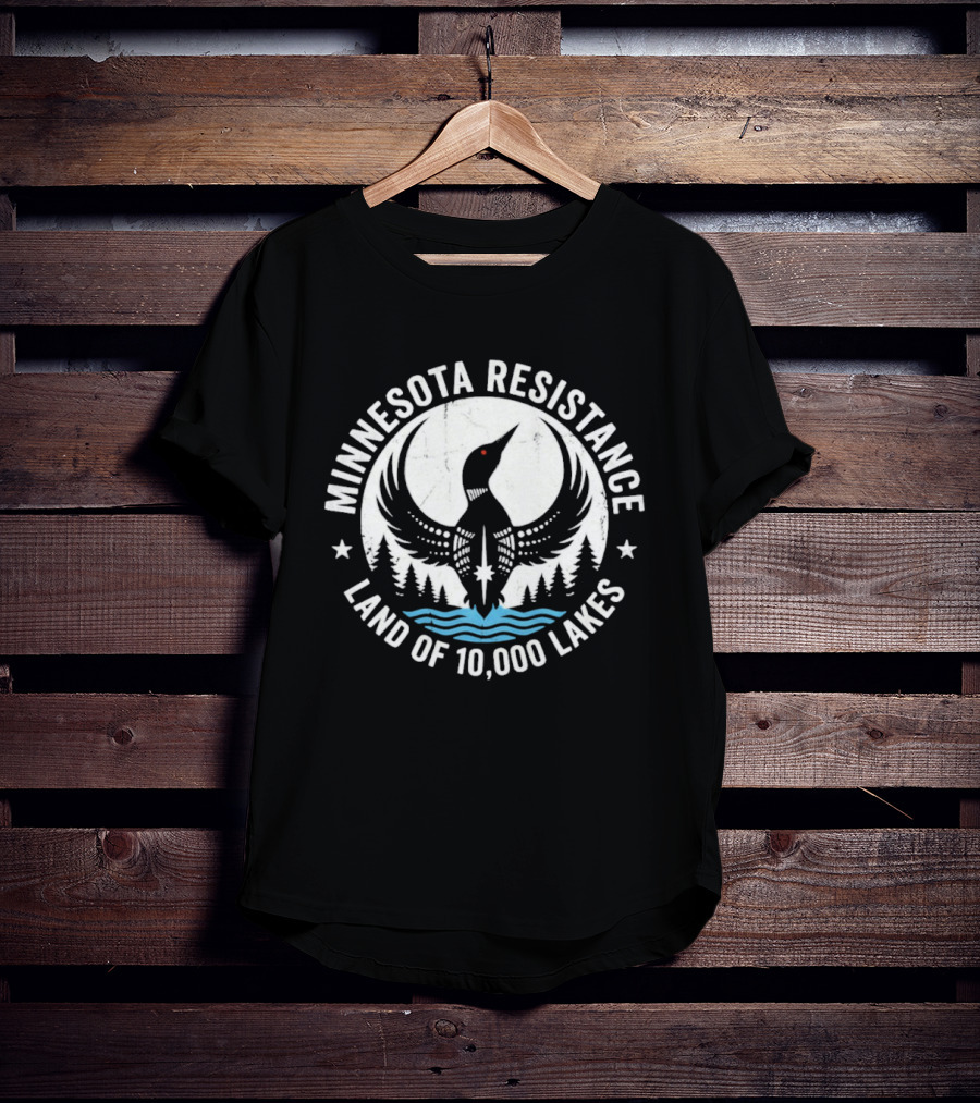 Minnesota Resistance Loon Land Of 10,000 Lakes T-Shirt