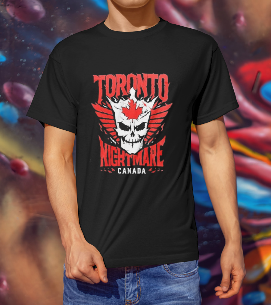 Cody Rhodes Toronto Nightmare Canada Maple Leaf Skull Wings T-Shirt