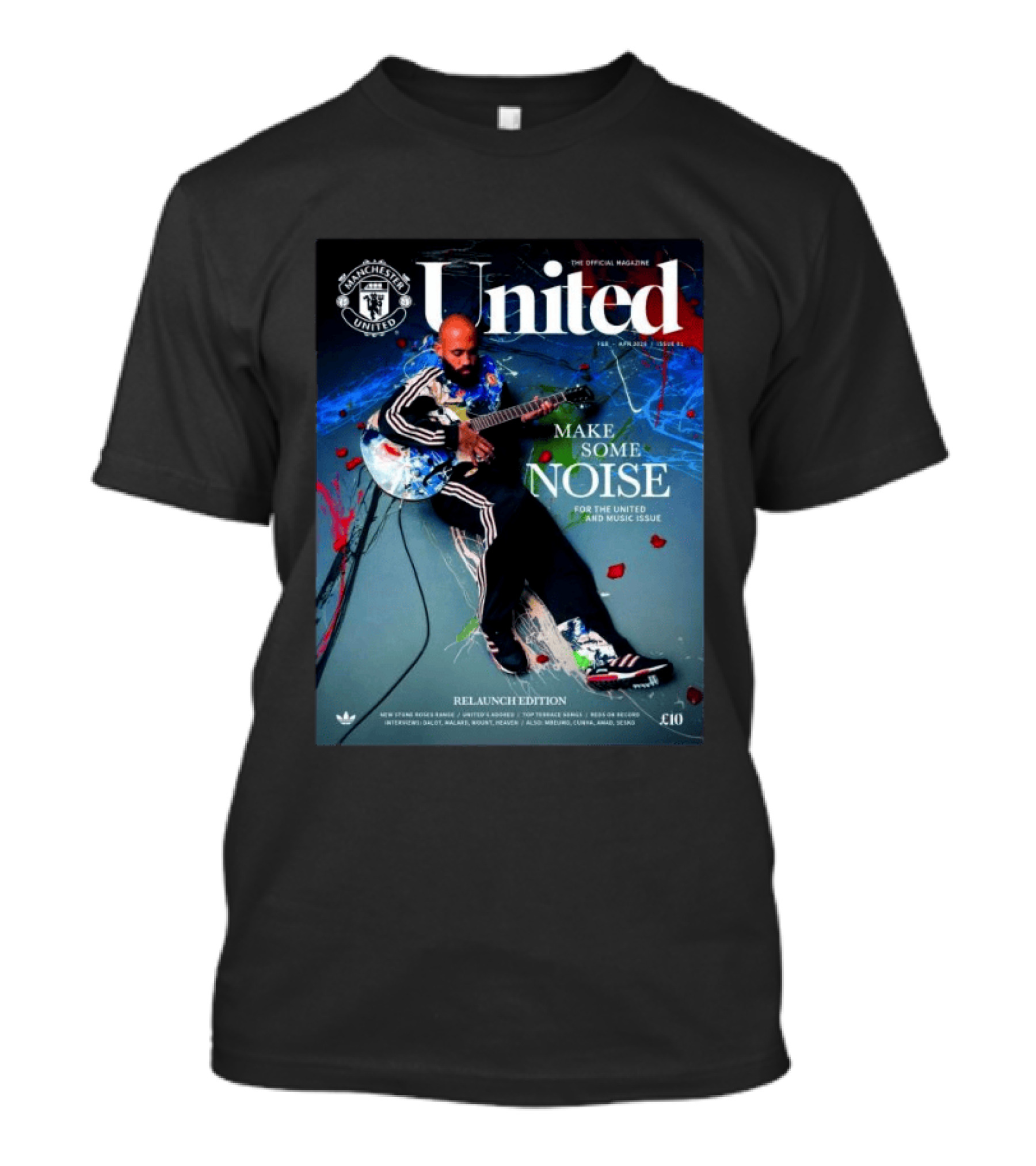 Manchester United United Magazine February April 2026 Make Some Noise Music Edition Cover Relaunch Edition T-Shirt