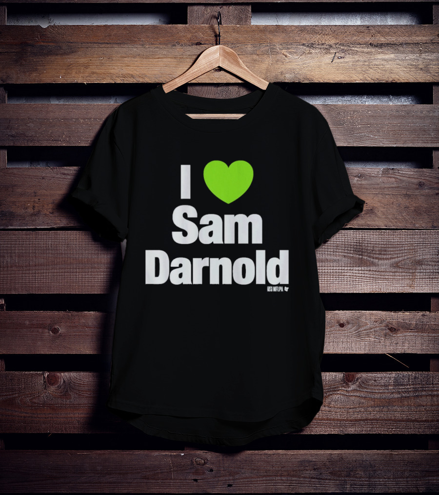 I Heart Sam Darnold Green Heart T-Shirt