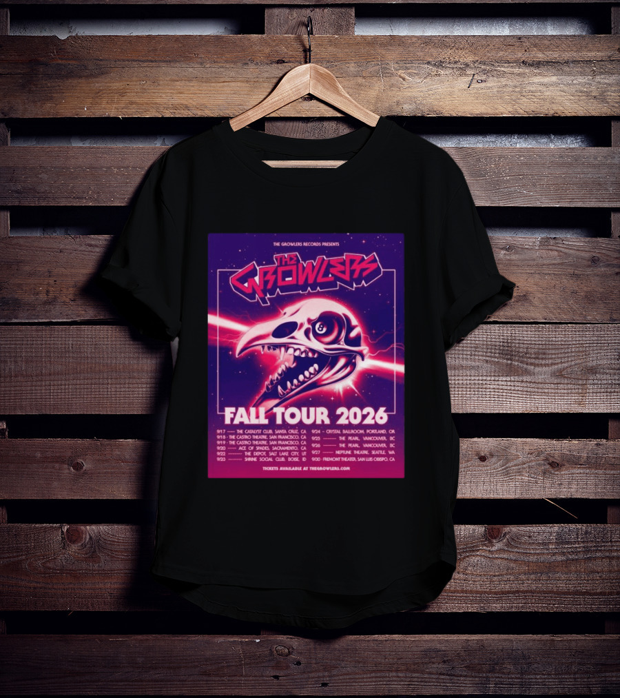 The Growlers Records Presents Fall Tour 2026 Dates Santa Cruz San Francisco Seattle T-Shirt
