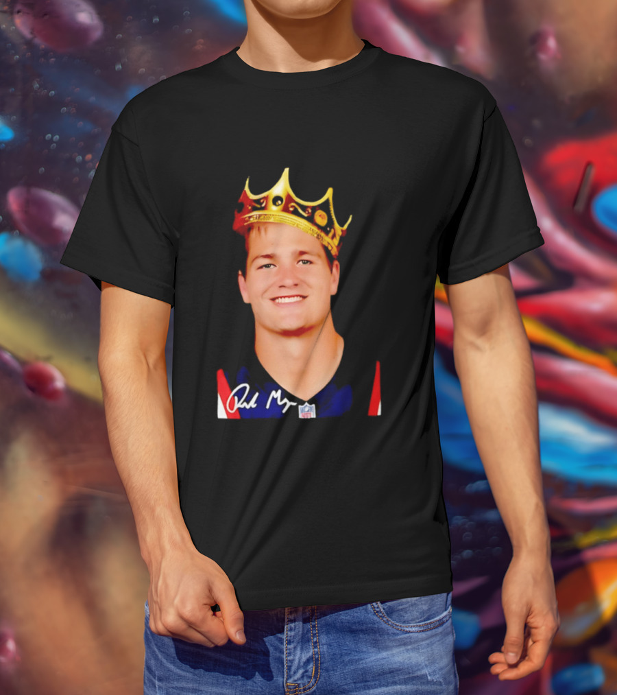 New England Patriots Drake Maye King Of The NFL Star Crown T-Shirt