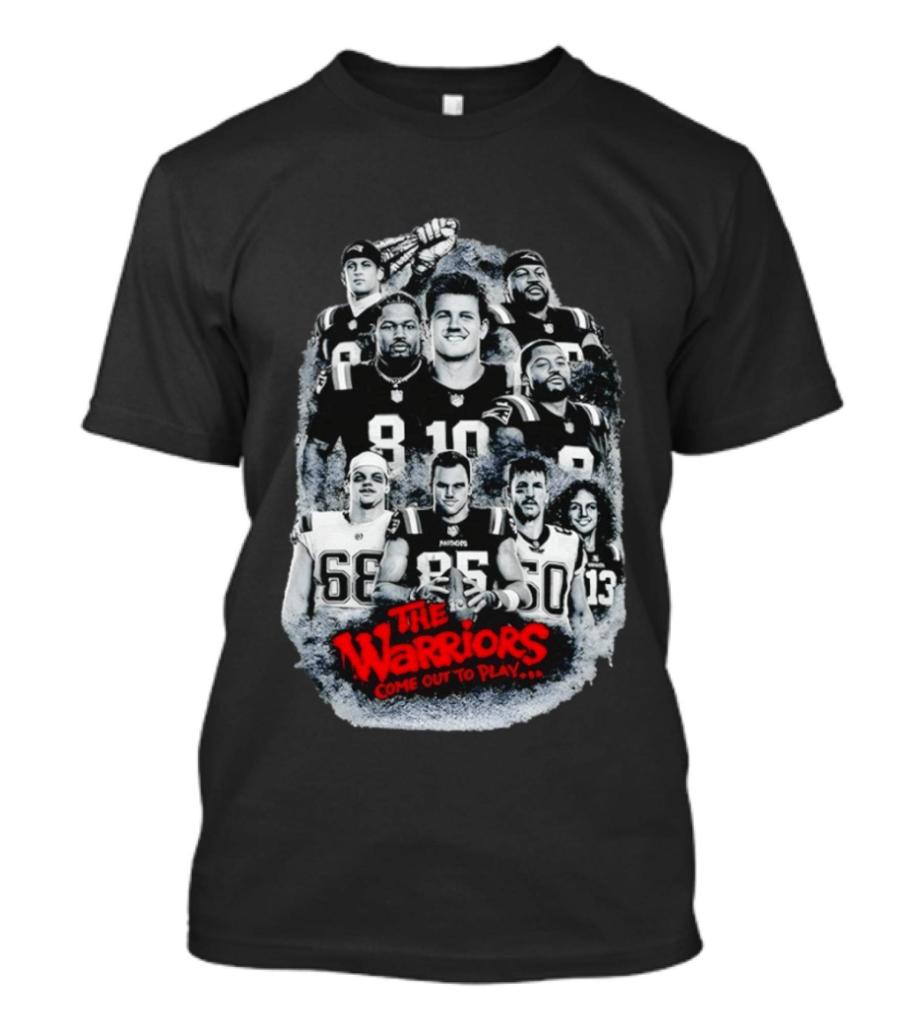 The Warriors Come Out To Play Drake Maye Diggs Vrabel NFL T-Shirt