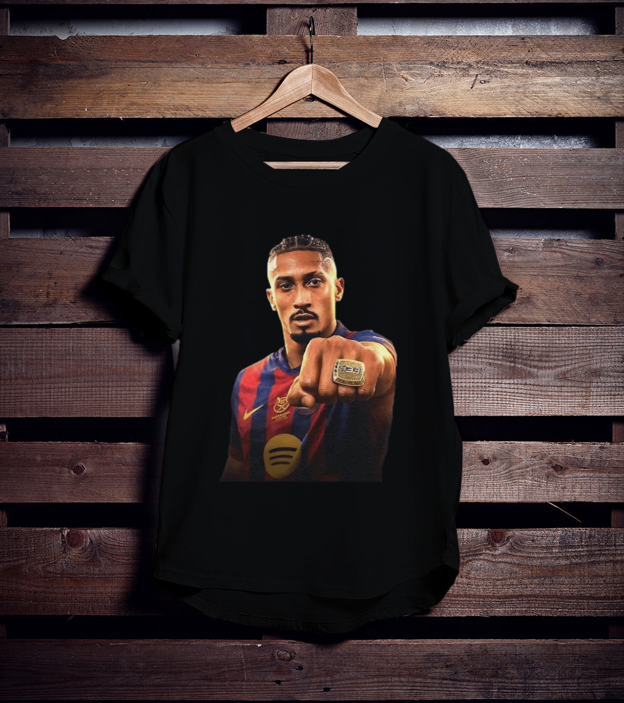 Raphinha 433 Awards Player Of The Year 2025 Ring Barcelona T-Shirt