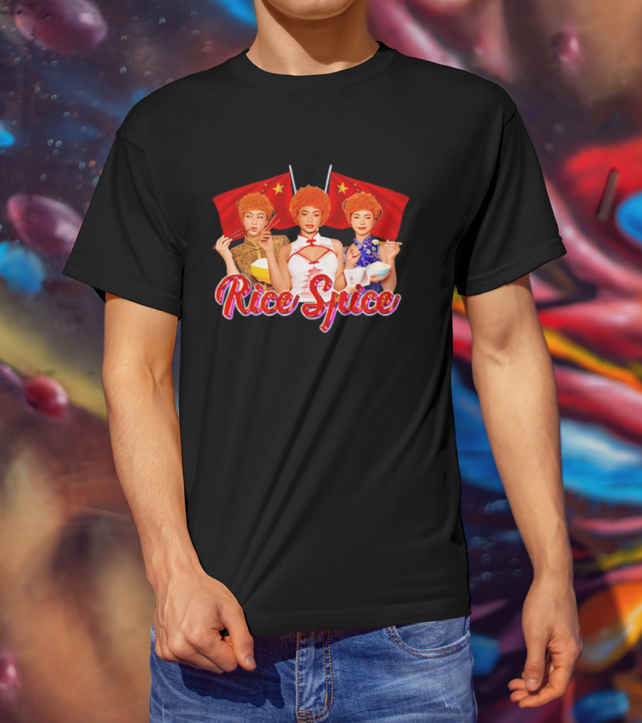 China Rice Spice Trio With Flags And Traditional Attire T-Shirt