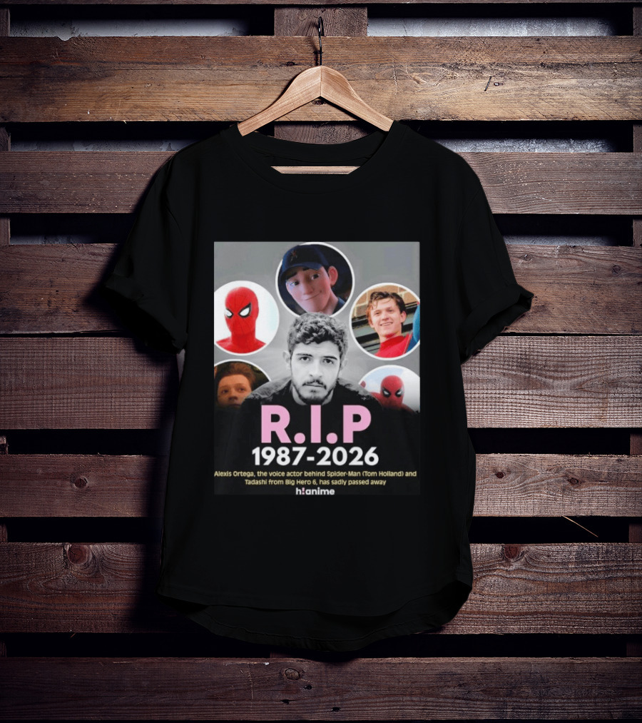 RIP Alexis Ortega 1987 2026 Voice Of Spider Man And Tadashi T-Shirt