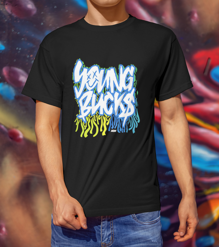 Young Bucks The Party's Back Neon Graffiti T-Shirt