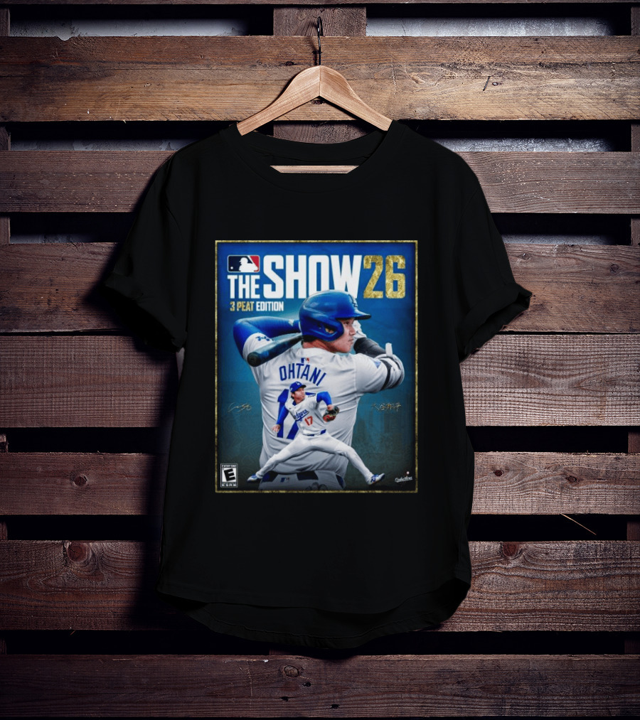 Shohei Ohtani Los Angeles Dodgers MLB The Show 26 3 Peat Edition Baseball 2026 Game T-Shirt