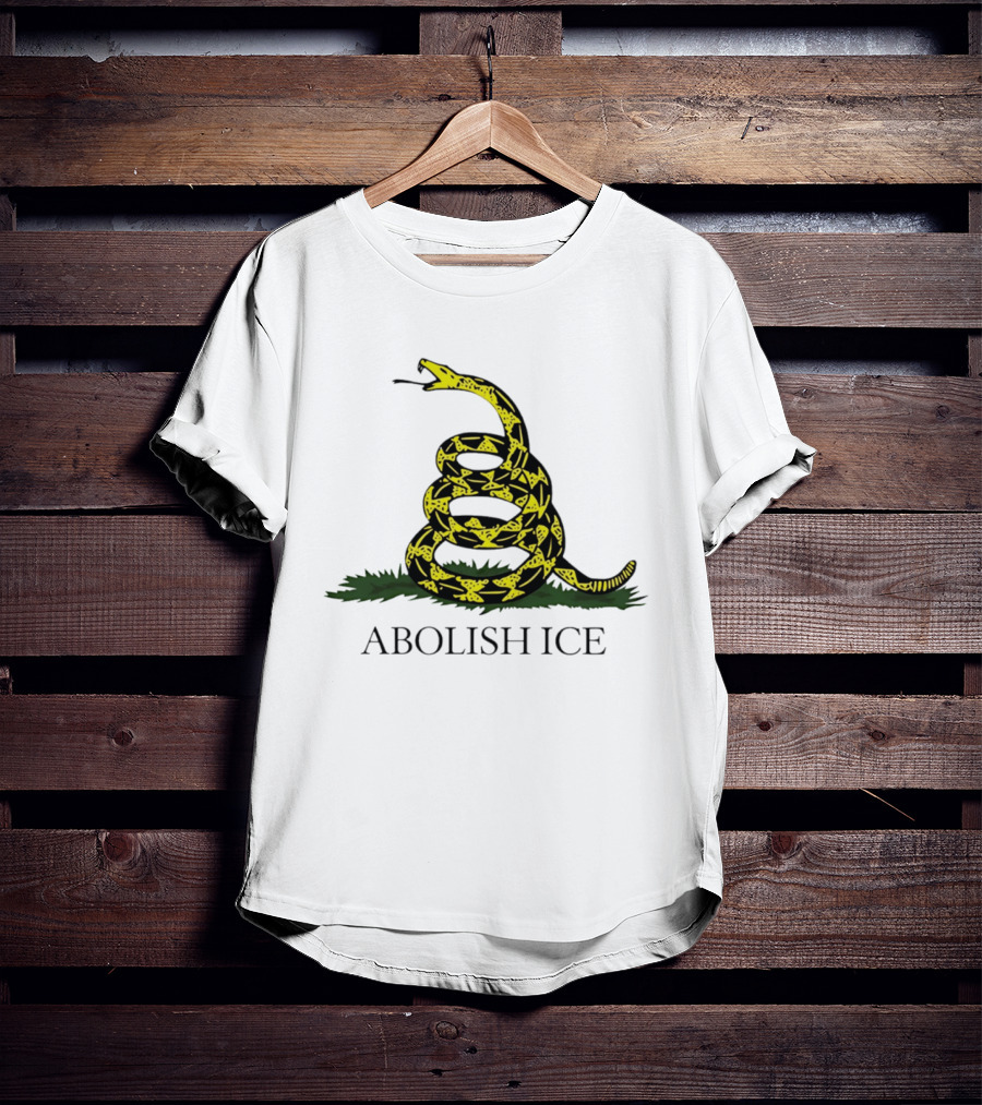 Abolish ICE Gadsden Flag Snake T-Shirt