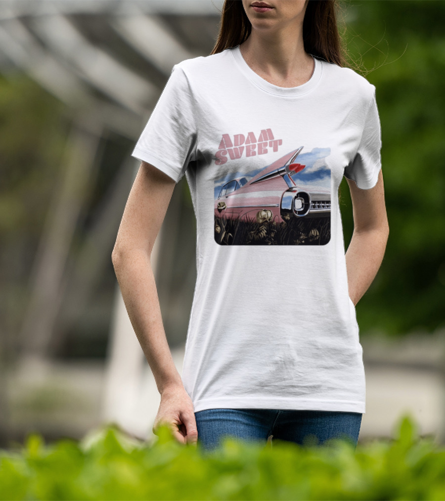 Adam Sweet Pink Cadillac Flowers Nostalgia T-Shirt