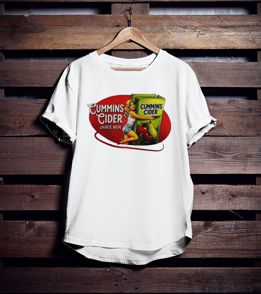 Cummins Cider Juice Box Vintage Style 100% Pear And Apple Drink T-Shirt
