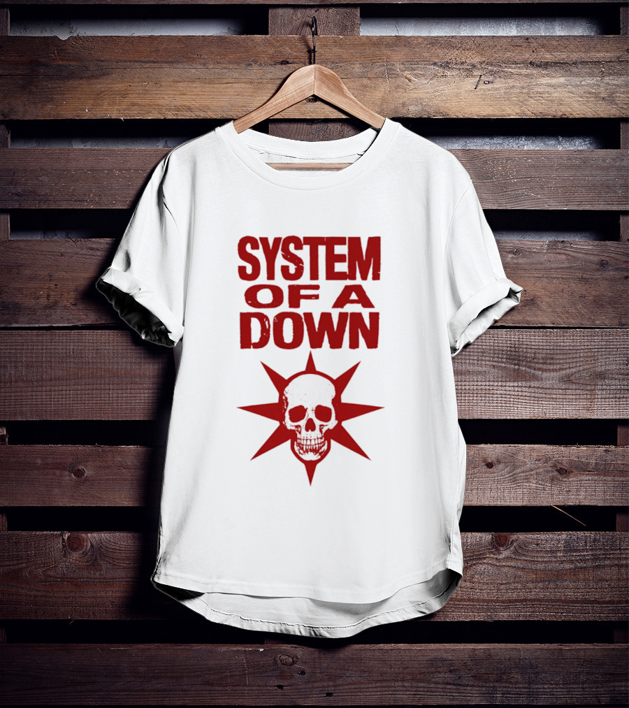System Of A Down Skull Star Burst T-Shirt