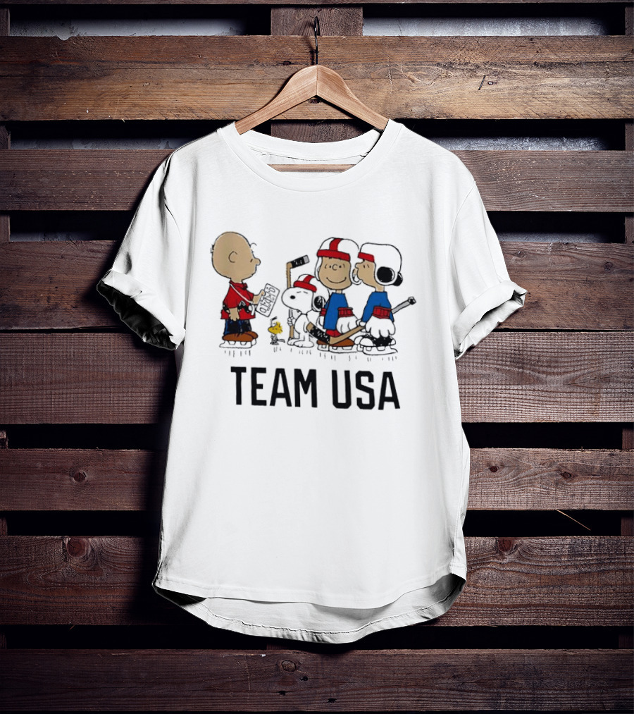 Team USA Peanuts Hockey Outerstuff Collaboration T-Shirt