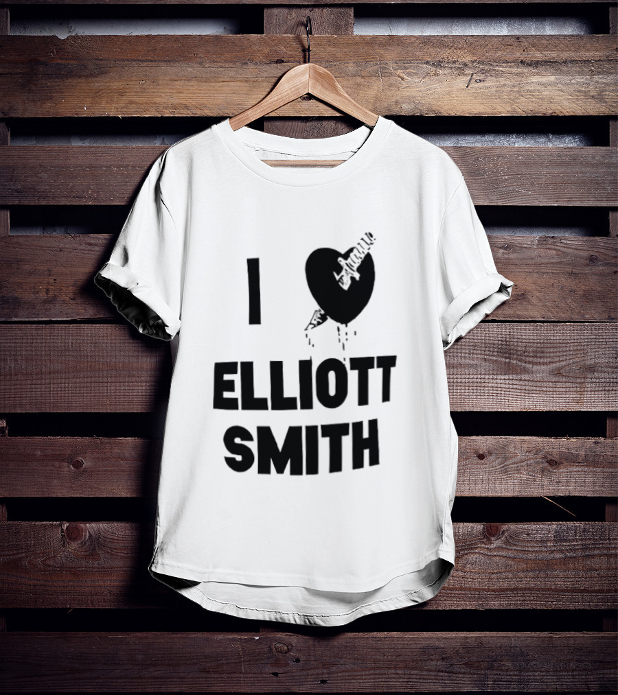 I Heart Elliott Smith Guitar Heart T-Shirt