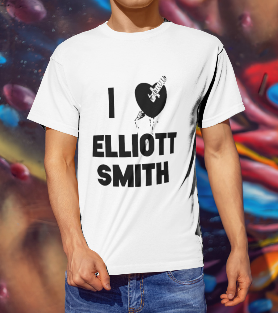 I Heart Elliott Smith Guitar Heart T-Shirt