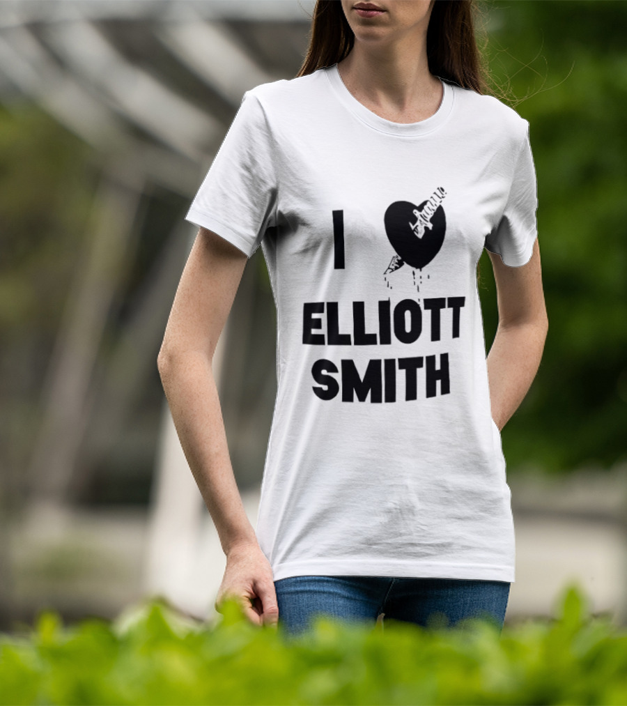 I Heart Elliott Smith Guitar Heart T-Shirt