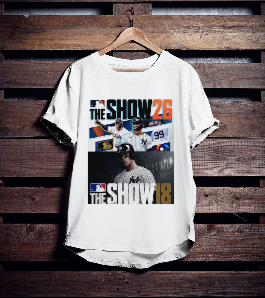 MLB The Show 26 Aaron Judge New York Yankees Cover Athlete Baseball Game Featuring The Show 18 T-Shirt
