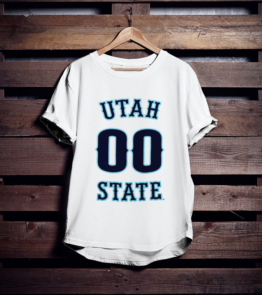 Utah State 00 Number Basketball T-Shirt