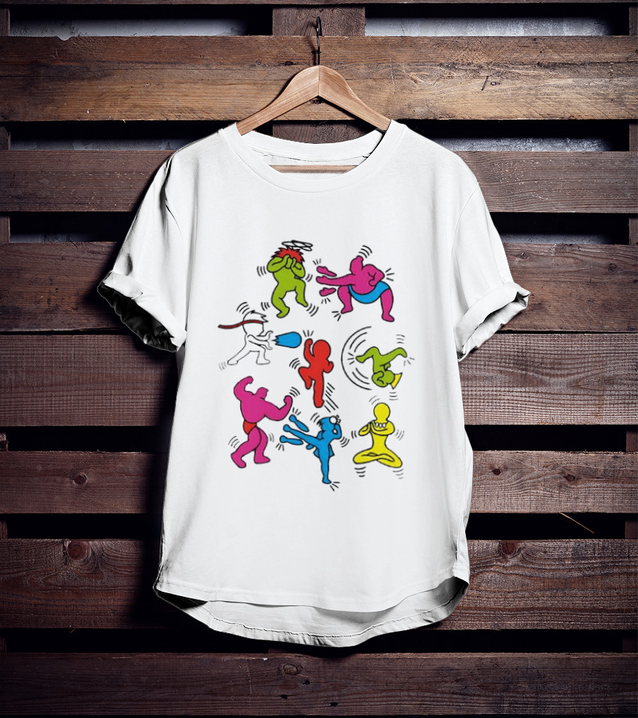Original 8 Pop Fighter SF 2 Video Game Characters T-Shirt