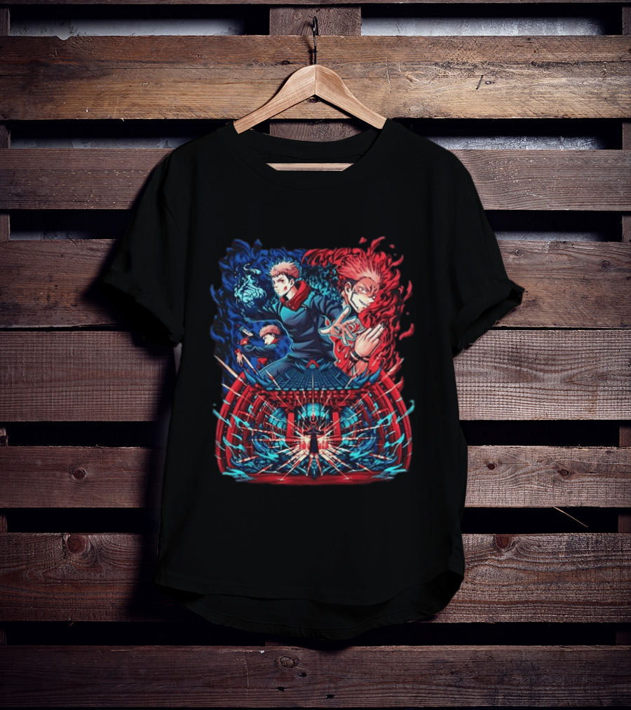 Itadori Yuji Jujutsu Kaisen Sukuna's Territory Expansion Void Possession Anime Mashup T-Shirt