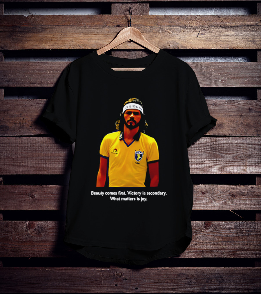 Beauty Comes First Victory Secondary Joy Matters Tennis Player Yellow T-Shirt
