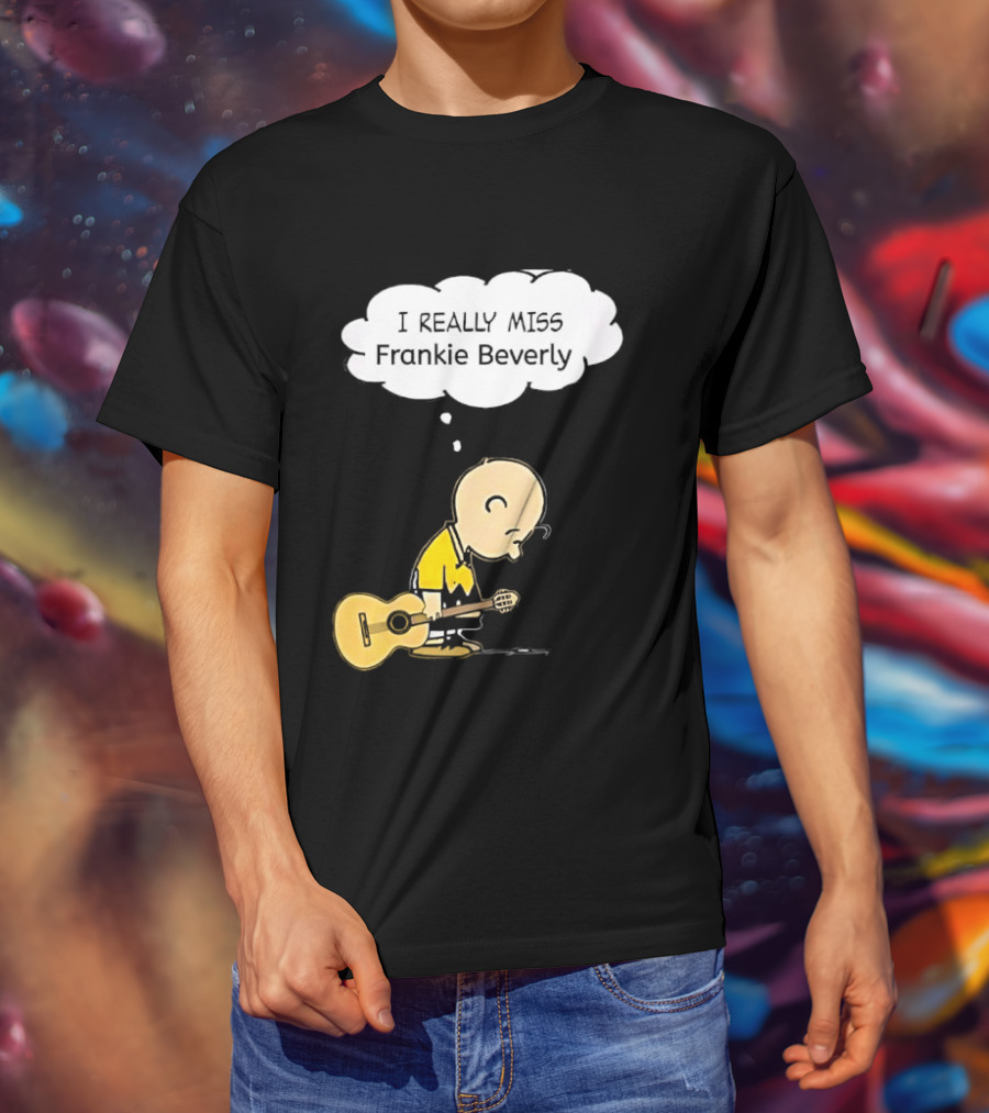 Charlie Brown I Really Miss Frankie Beverly Guitar Player T-Shirt
