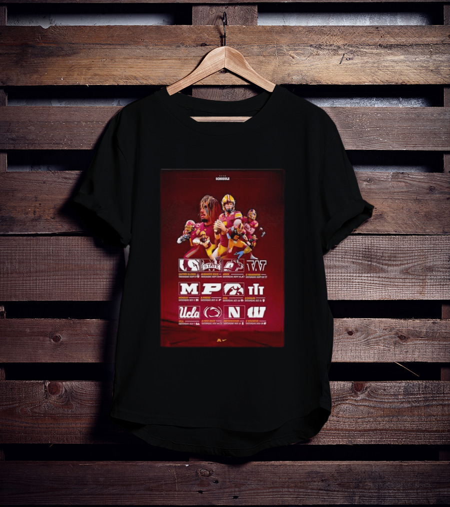 Minnesota Golden Gophers 2026 NCAA Football Schedule Indiana Illinois Purdue Iowa Michigan Northwestern UCLA Penn State T-Shirt