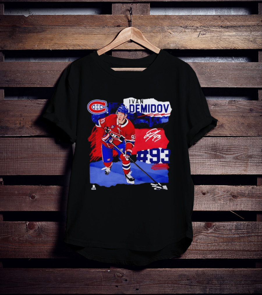 Montreal Canadiens Ivan Demidov #93 Fresh Ice Hockey Player T-Shirt