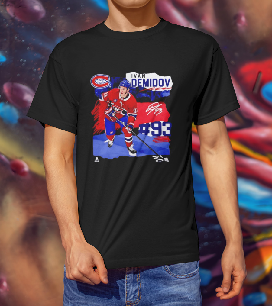 Montreal Canadiens Ivan Demidov #93 Fresh Ice Hockey Player T-Shirt
