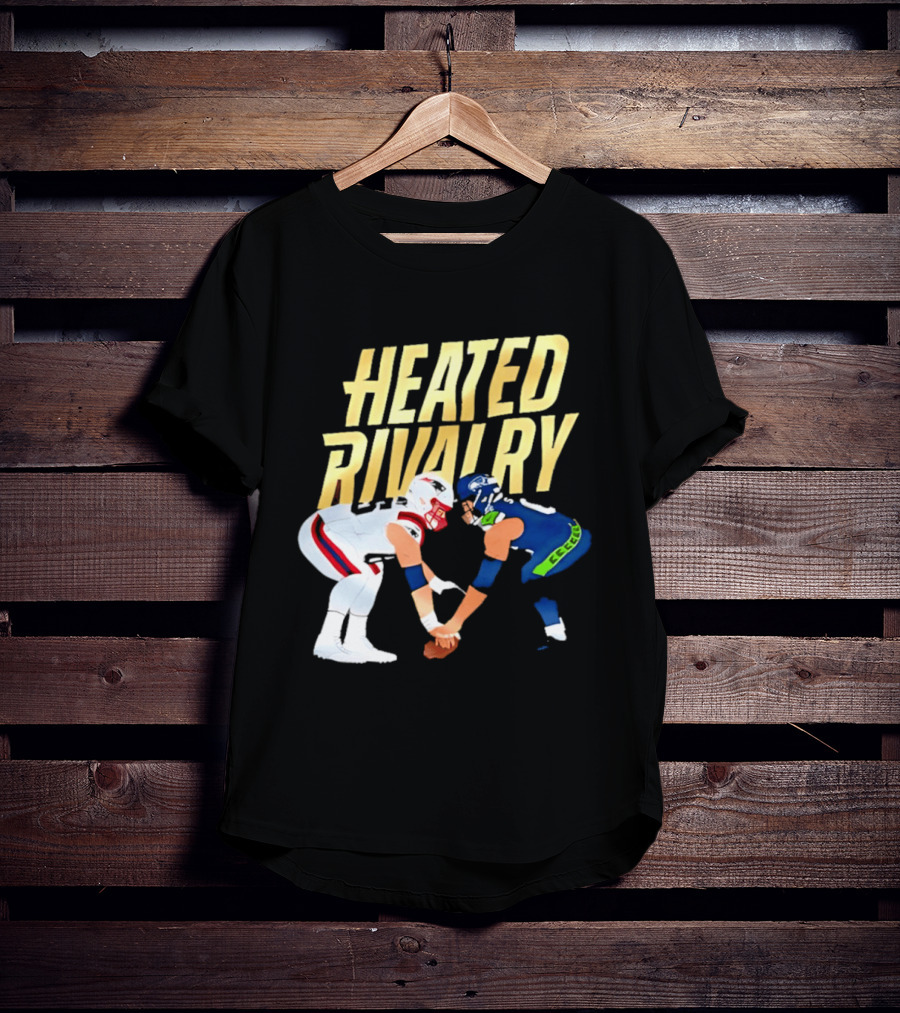New England Patriots Vs Seattle Seahawks Heated Rivalry Football Players T-Shirt