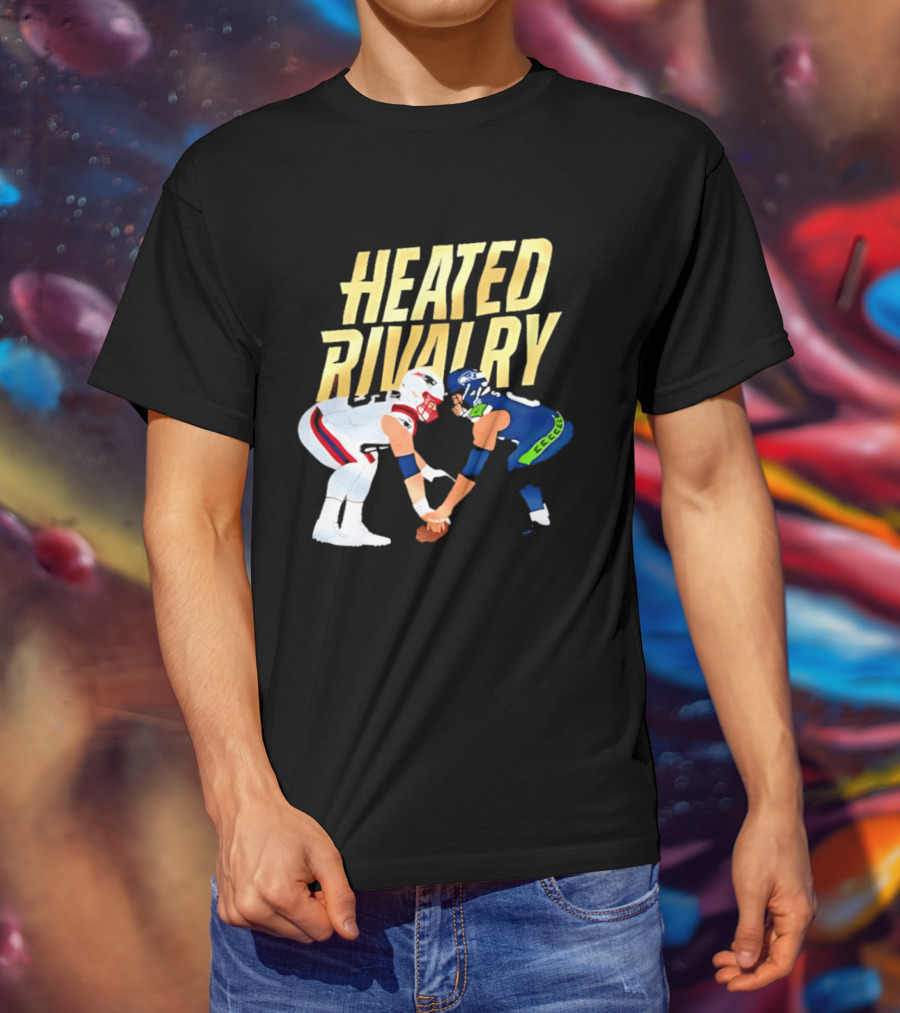 New England Patriots Vs Seattle Seahawks Heated Rivalry Football Players T-Shirt