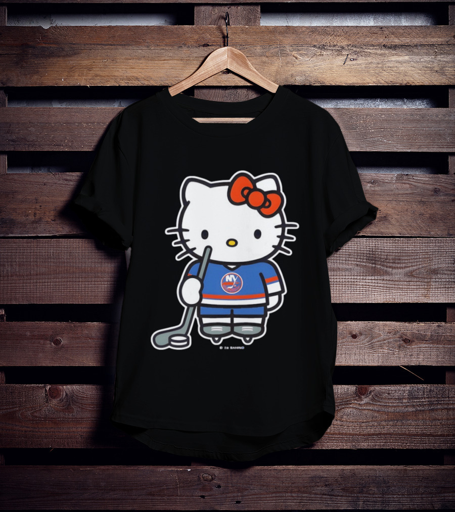 Hello Kitty X New York Islanders Hockey Player NHL 2026 T-Shirt