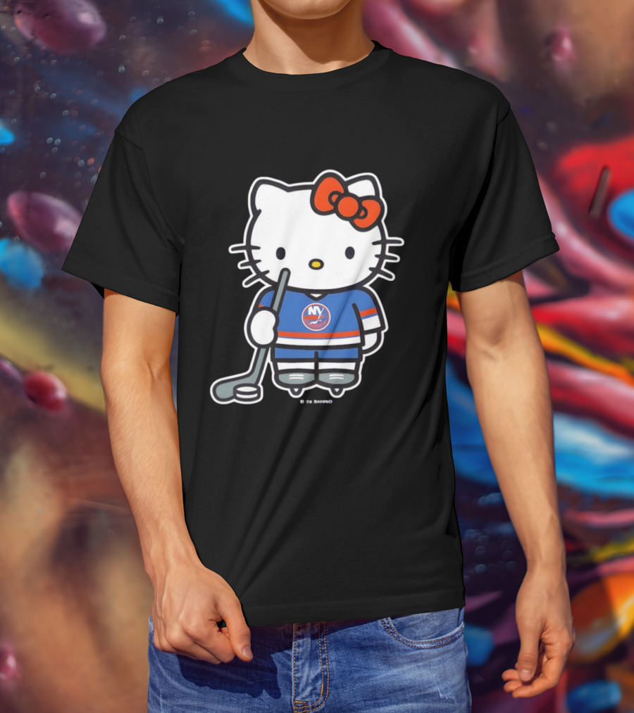Hello Kitty X New York Islanders Hockey Player NHL 2026 T-Shirt