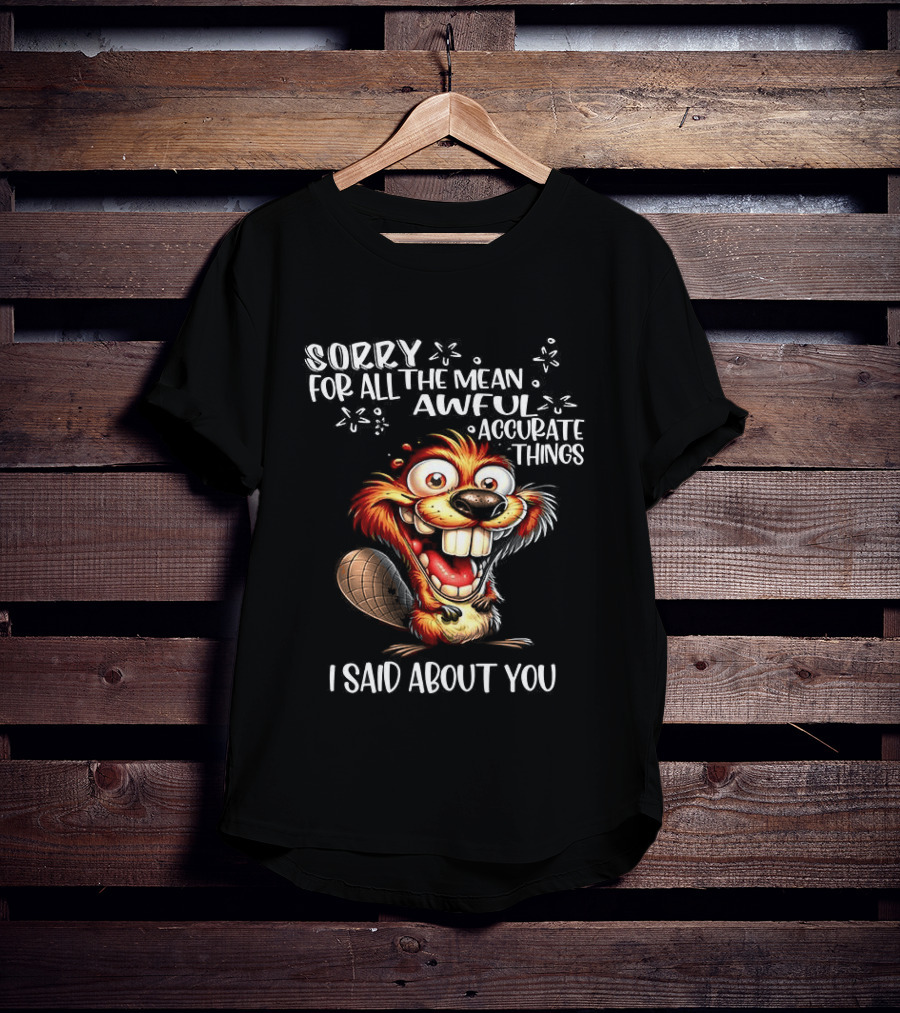 Sorry For All The Mean Awful Accurate Things I Said About You T-Shirt