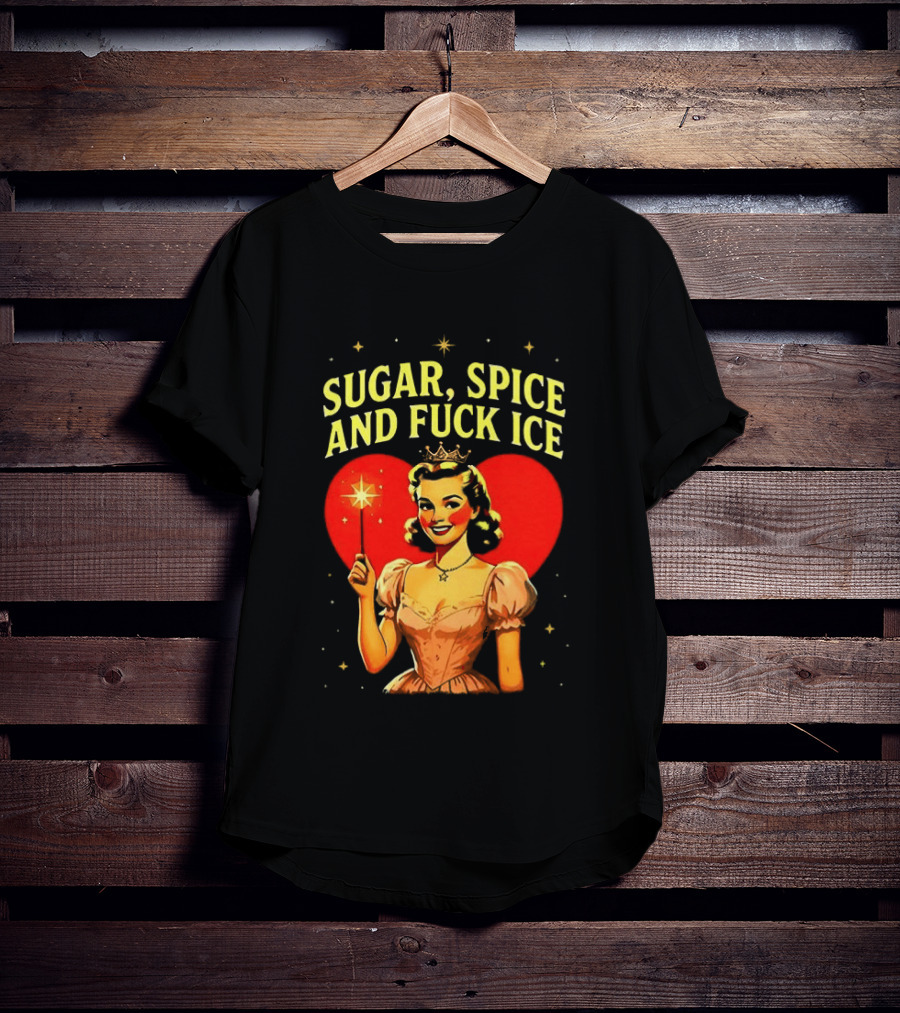 Sugar Spice And Fuck ICE Fairy Heart Caricature T-Shirt