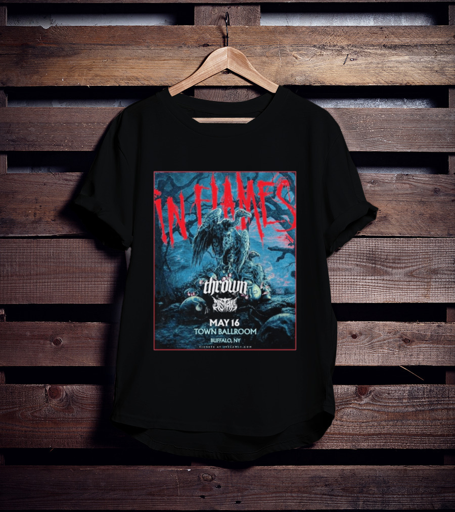In Flames May 16 2026 Buffalo NY Town Ballroom Concert Thrown Orbit Culture T-Shirt