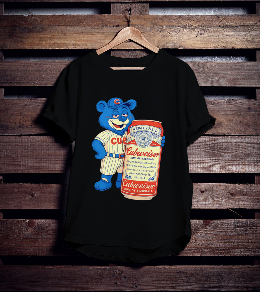 Cubs Wrigley Field Cubweiser King Of Baseball 1914 Bear Fans T-Shirt