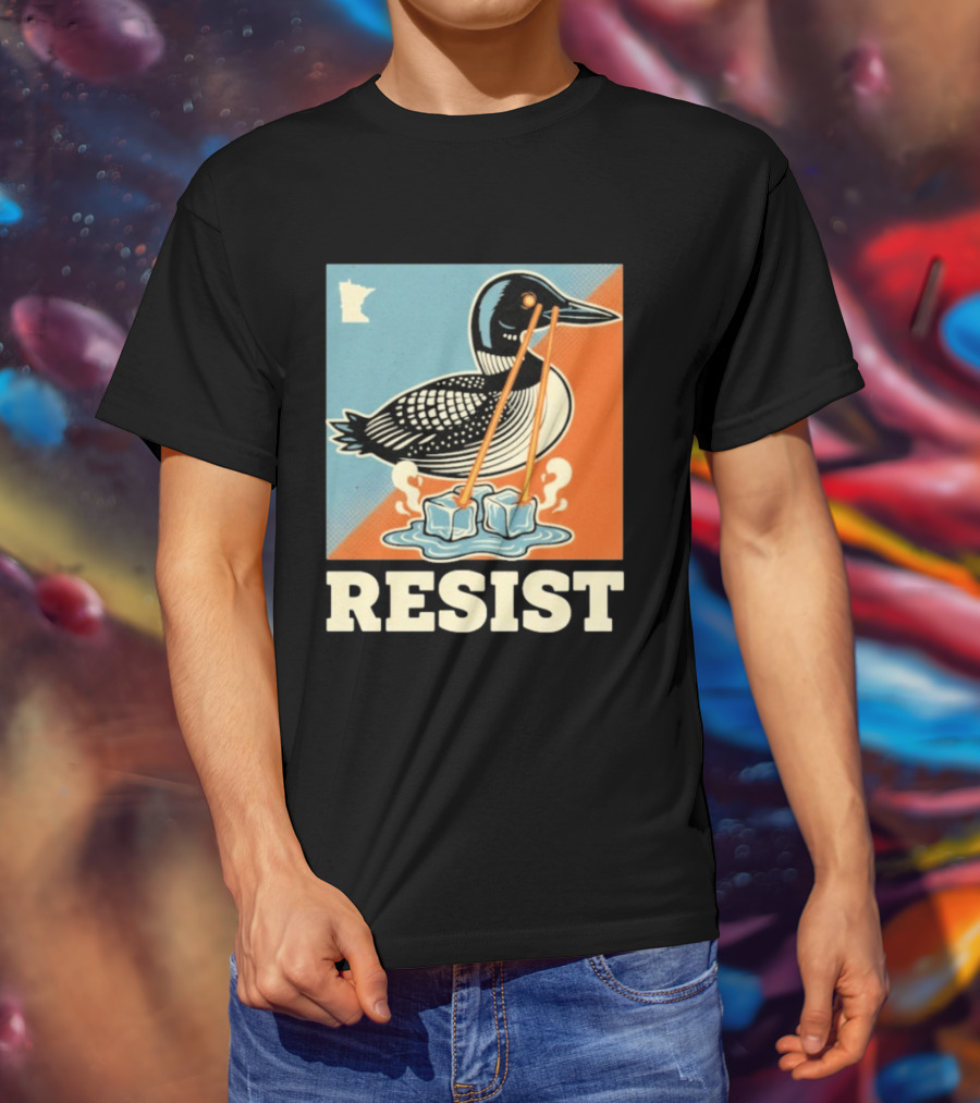 Resist Minneapolis Loon Ice Protest Minnesota T-Shirt