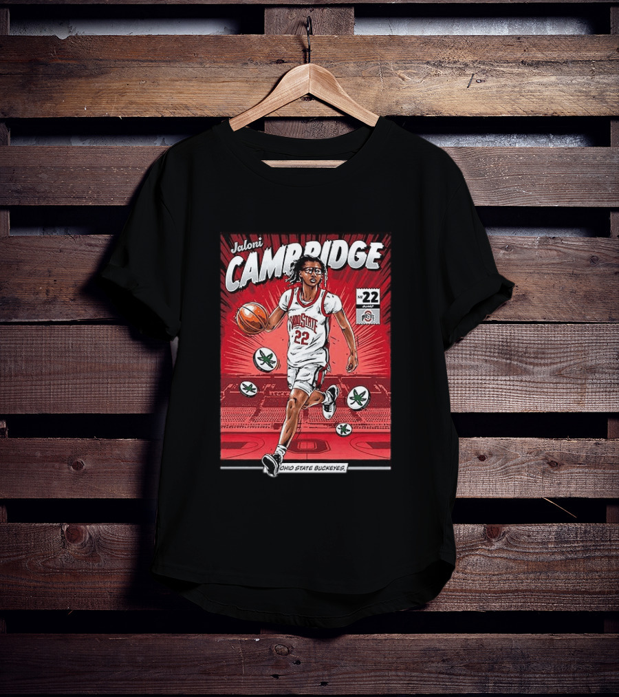 Jaloni Cambridge Ohio State Buckeyes NCAA Basketball Number 22 Comic T-Shirt