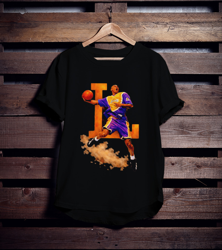 Kobe Bryant Los Angeles Lakers Iconic Slam Dunk Action T-Shirt