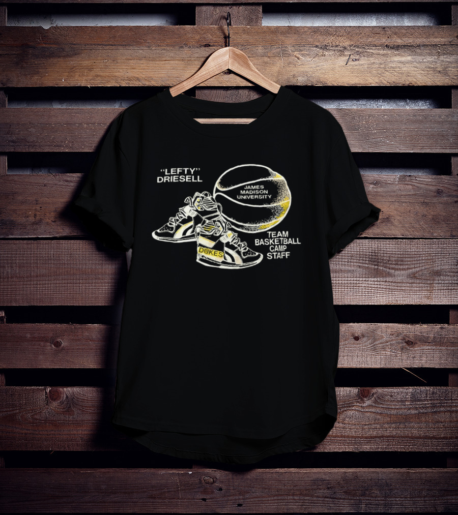 Lefty Driesell James Madison University Team Basketball Camp Staff T-Shirt