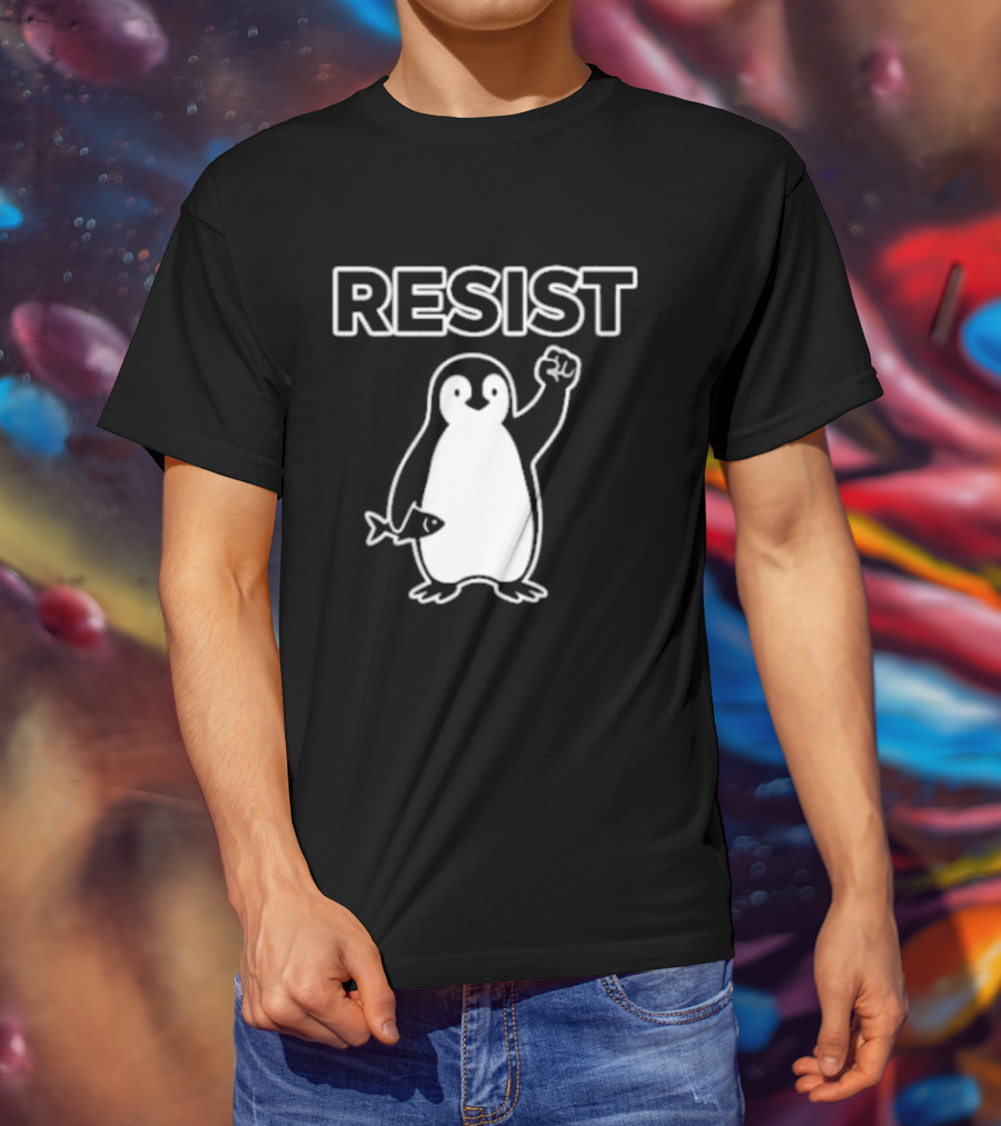 Penguin Resist Fist Fish Minnesota T-Shirt